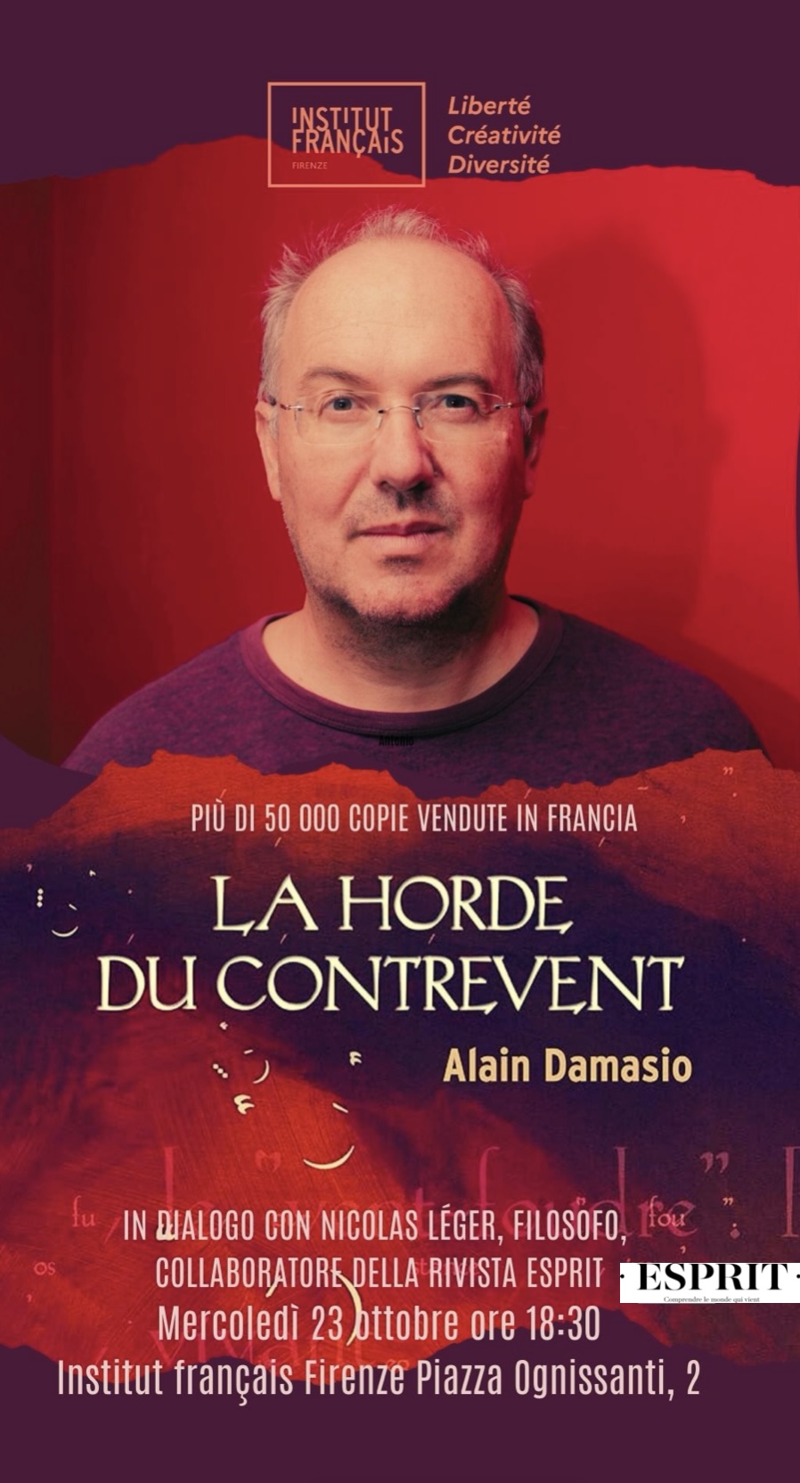 Alain Damasio à l’Institut Français de Florence!